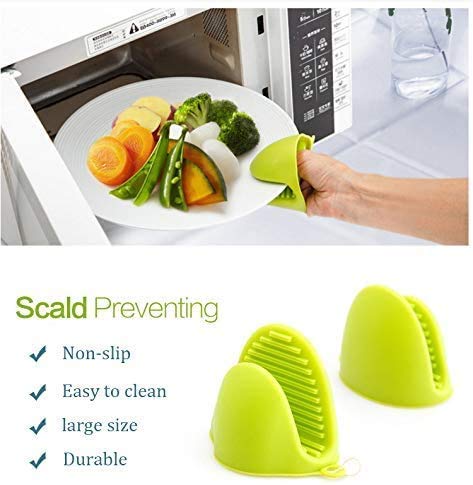 Silicone Oven Mitts Heat Resistant Set 2 - Image 3
