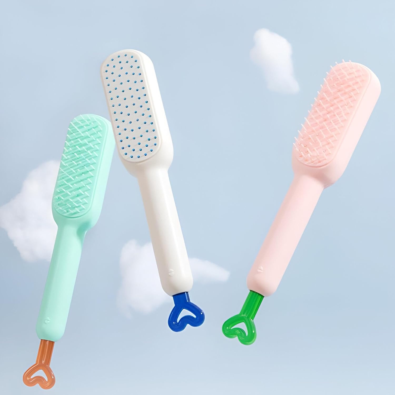 Manual Detangling Self-Cleaning Hair Brush - Image 4