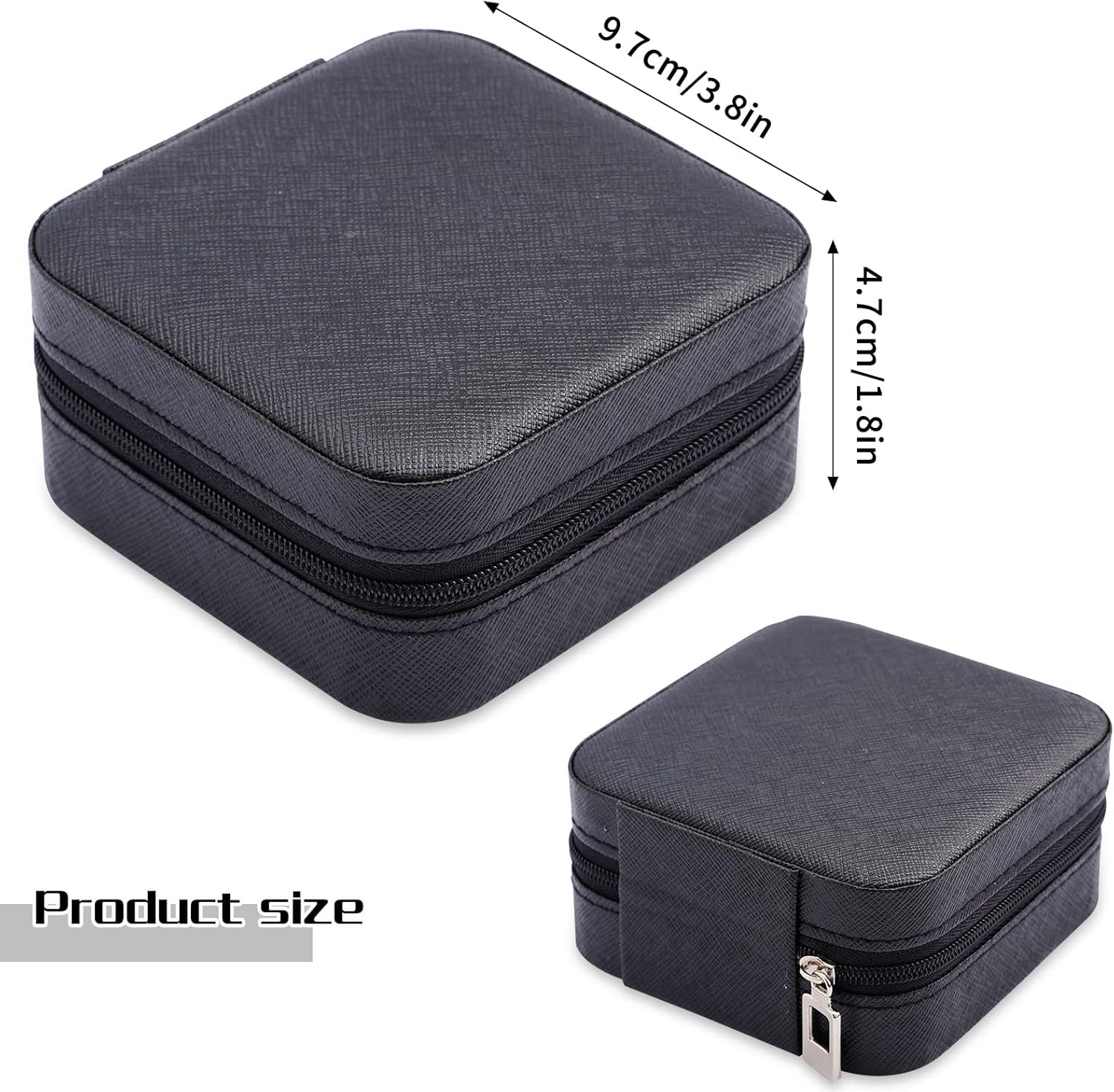 Portable Mini Jewelry Box Ring Organizer Black - Image 4