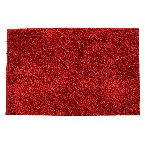 Shaggy Fluffy Fur Door Mat Red Combo - Image 5