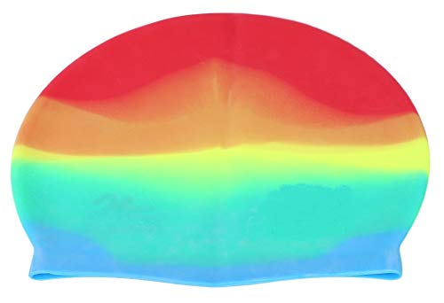 Silicone Swim Cap for Men Women Neon - Image 4