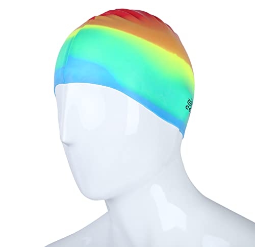 Silicone Swim Cap for Men Women Neon - Image 3