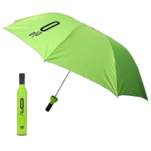 Folding Travel Umbrella with Bottle Cover Green
