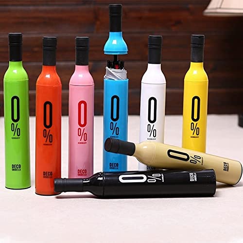 Folding Travel Umbrella with Bottle Cover Green - Image 2