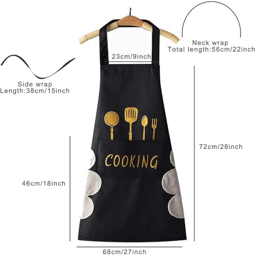 Waterproof Kitchen Cooking Apron with Pockets - Image 3