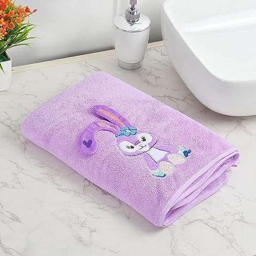 Microfiber Kids Bath Towel Purple Pack 1 - Image 6
