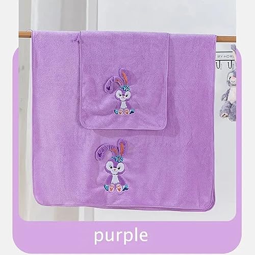 Microfiber Kids Bath Towel Purple Pack 1 - Image 4