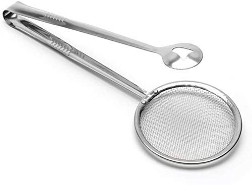 2-in-1 Stainless Steel Strainer Tongs