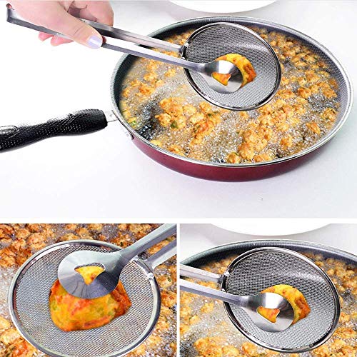 2-in-1 Stainless Steel Strainer Tongs - Image 9