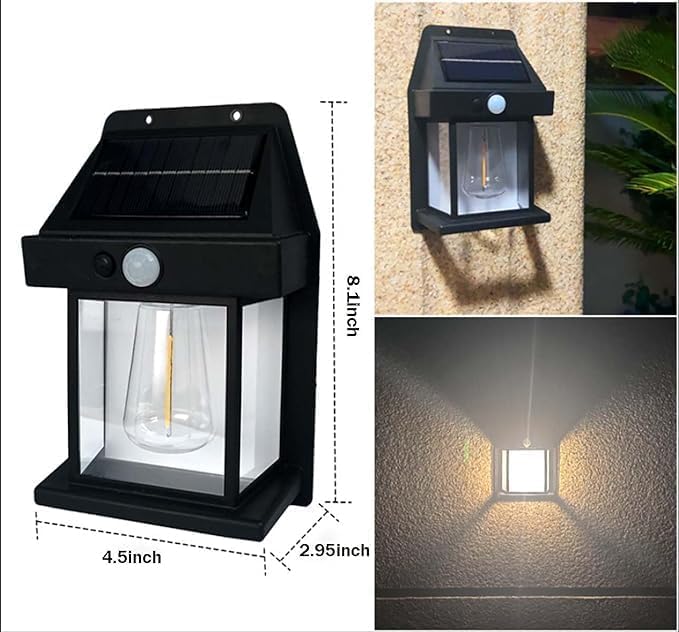 Solar Wall Lantern Motion Sensor Light - Image 2