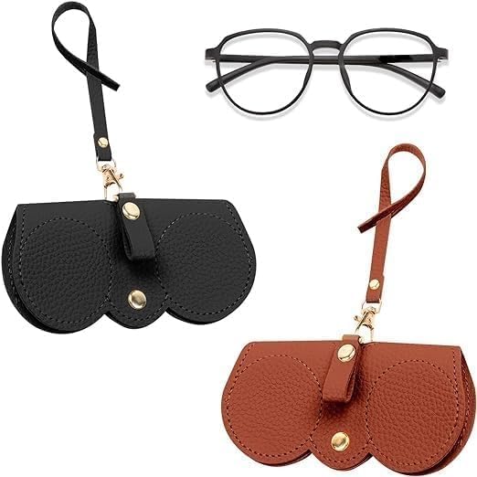 Soft Leather Sunglasses Eyeglass Pouch Case