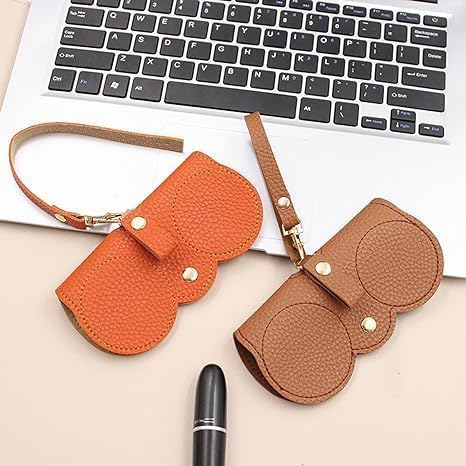 Soft Leather Sunglasses Eyeglass Pouch Case - Image 5
