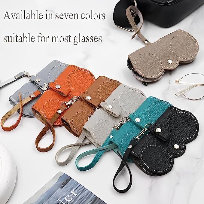 Soft Leather Sunglasses Eyeglass Pouch Case - Image 4