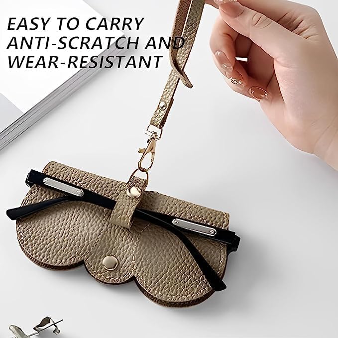 Soft Leather Sunglasses Eyeglass Pouch Case - Image 3