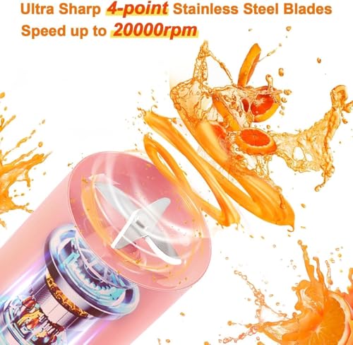 USB Rechargeable Portable Mini Juicer 320ml - Image 7