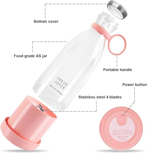 USB Rechargeable Portable Mini Juicer 320ml - Image 5