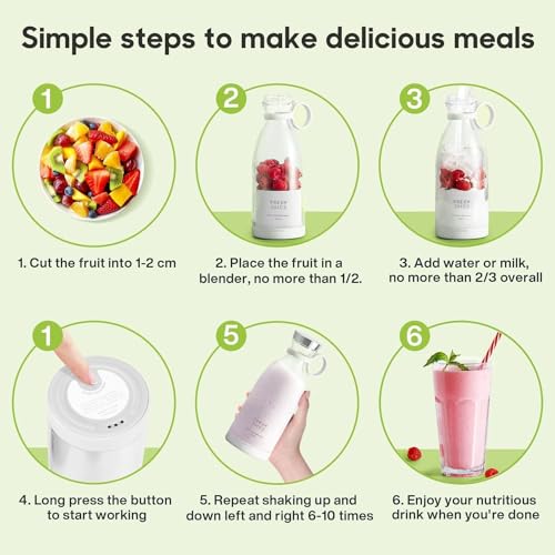 USB Rechargeable Portable Mini Juicer 320ml - Image 3