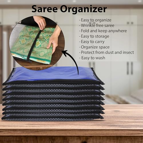 Single Saree Wardrobe Clothes Organizer Pack 12 - Image 7