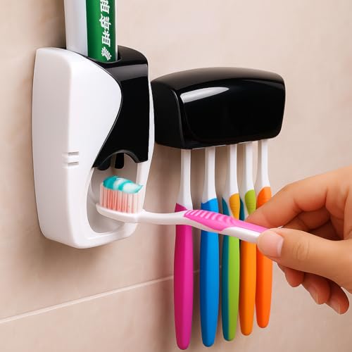 Wall Mounted Toothpaste Dispenser with Holder - Image 7