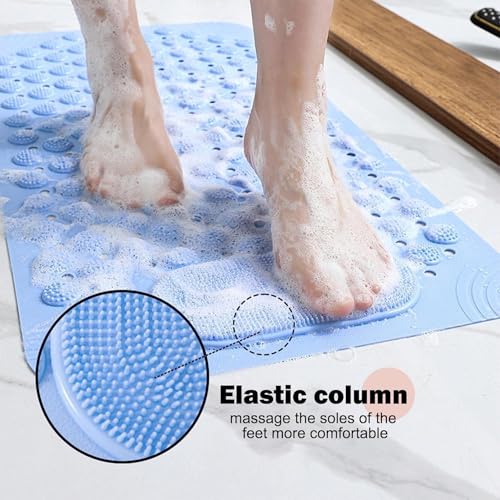 Anti-Slip Shower Mat with Foot Scrubber - Image 4