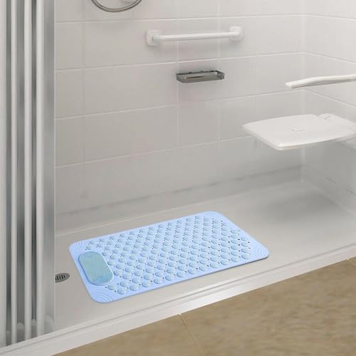 Anti-Slip Shower Mat with Foot Scrubber