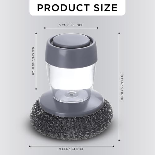 Soap Dispensing Palm Brush with Scrubber - Image 2