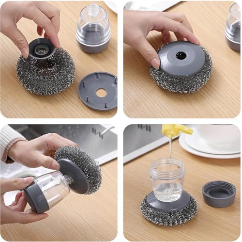 Soap Dispensing Palm Brush with Scrubber - Image 8