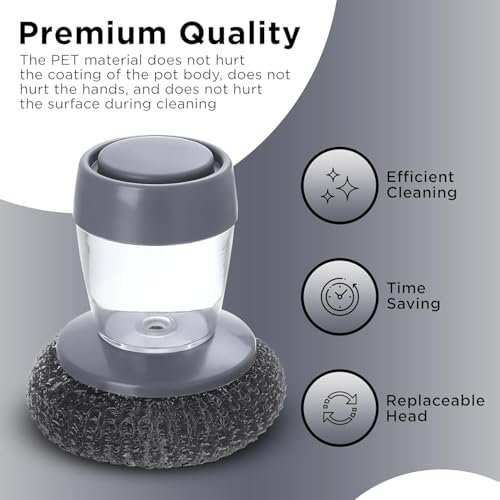 Soap Dispensing Palm Brush with Scrubber - Image 6