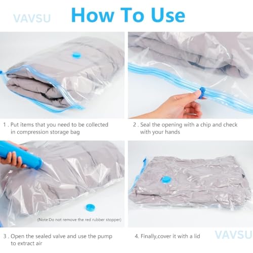 Vacuum Storage Bags Pack of 5 with Pump - Image 7