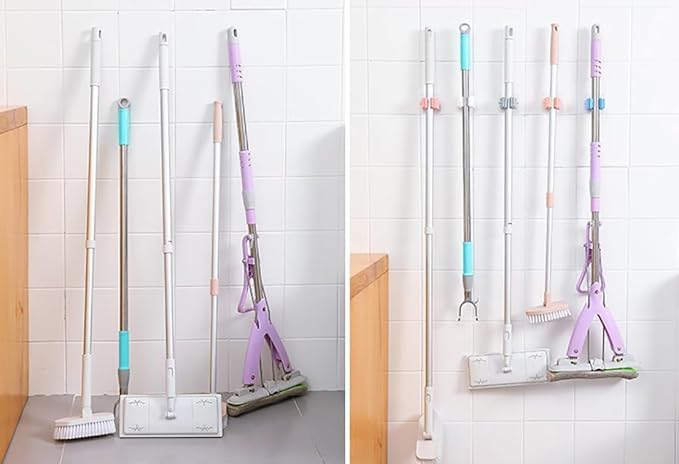 Single Adhesive Broom Mop Holder Wall Mount - Image 3