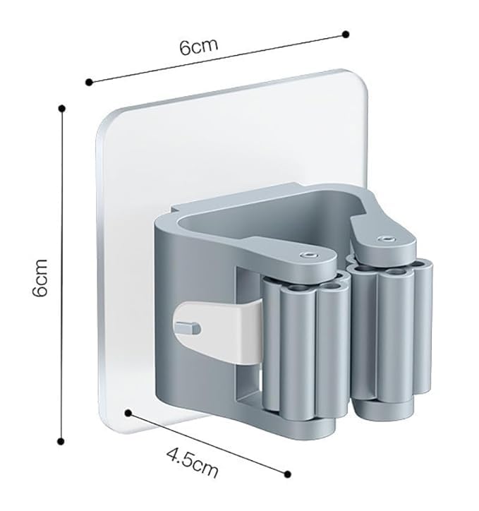 Single Adhesive Broom Mop Holder Wall Mount - Image 2