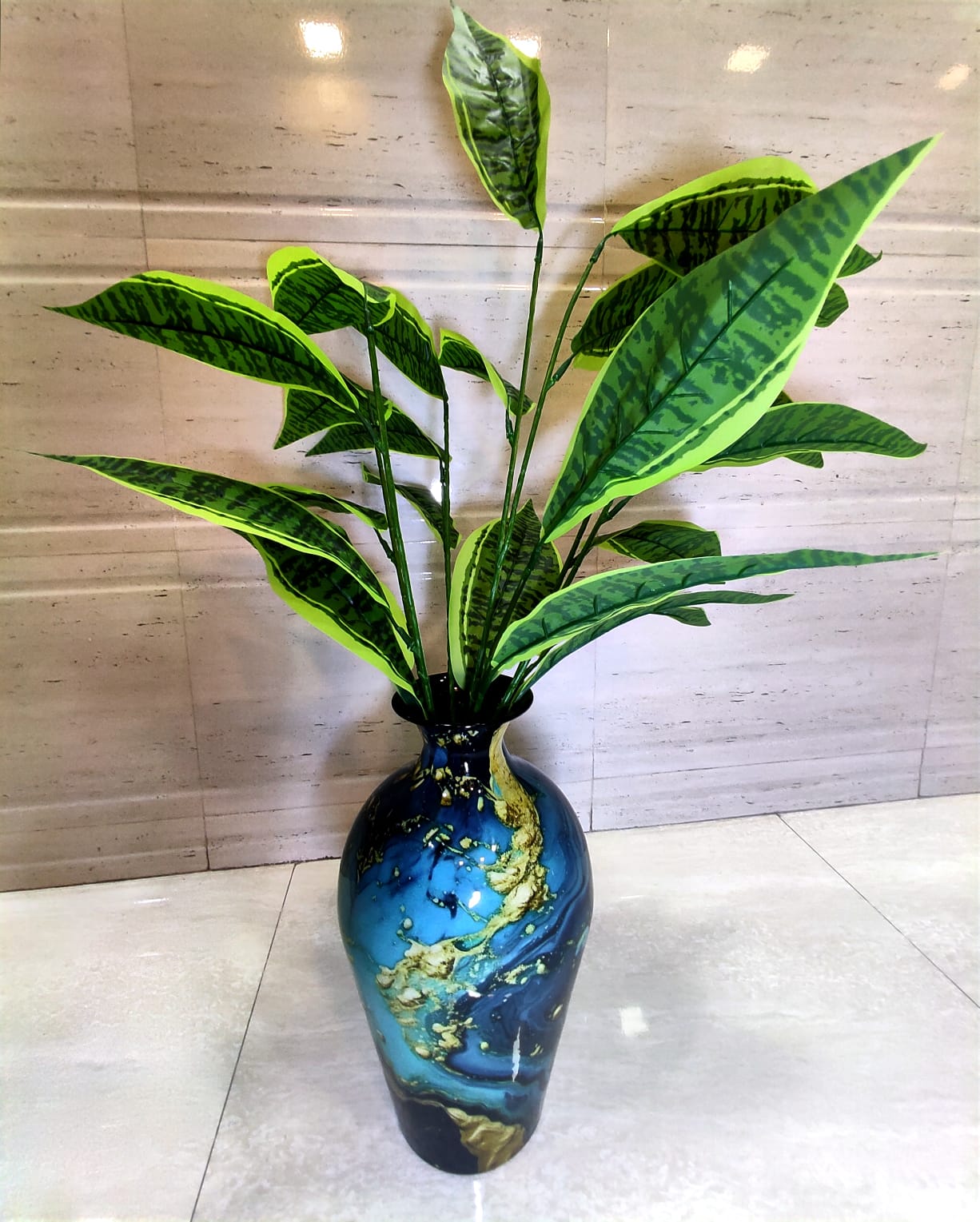 Antique Turquoise Flower Vase - Image 5