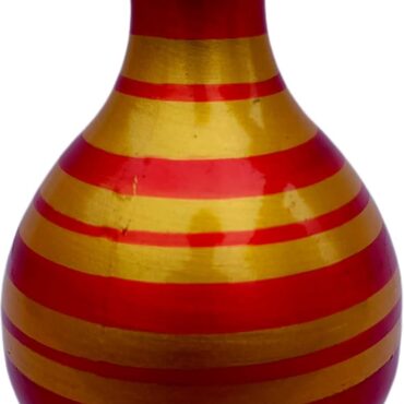 Golden Orange Flower Vase