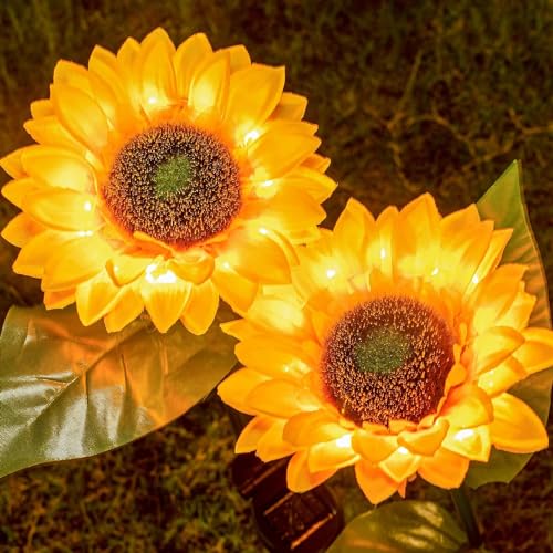 Solar Sunflower Garden Light - Image 3