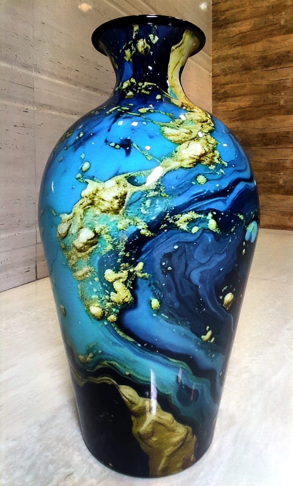 Antique Turquoise Flower Vase